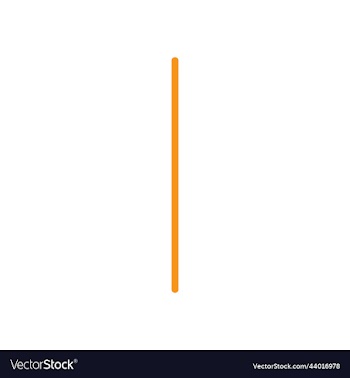 orange single vertical line