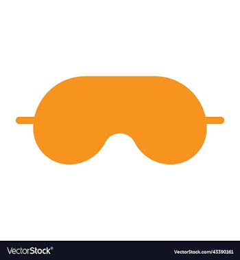 orange sleeping mask solid icon