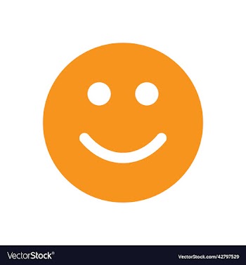 orange smile solid icon