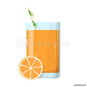 Orange smoothie, fresh healthy cocktail