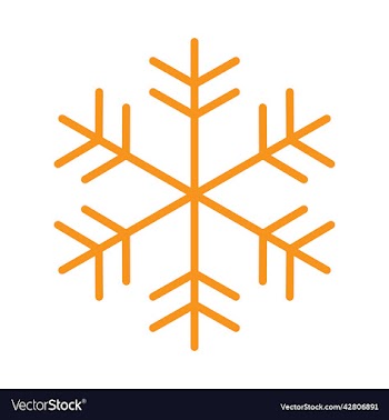 orange snowflake icon or logo