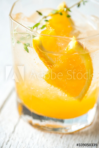 Orange soda drink