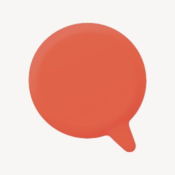 Orange speech bubble, 3D rendering | Free Photo - rawpixel