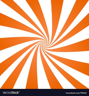 Orange spiral pattern background vector image