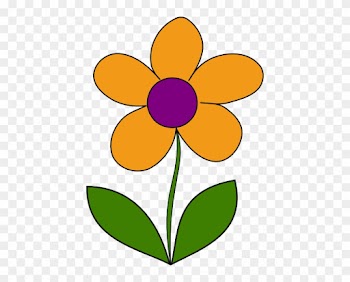 Orange Spring Flower Clip Art At Clker - Spring Flowers Png Clipart