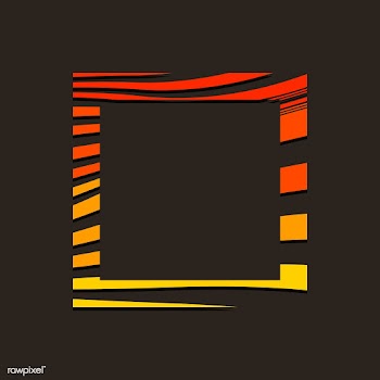Orange square abstract badge template vector | Free stock vector - 538023