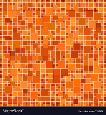 Orange square mosaic background vector image