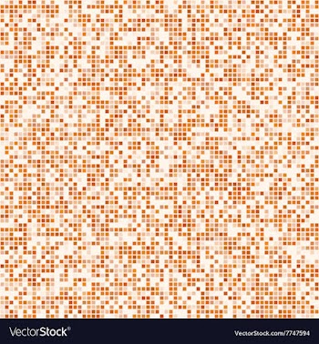Orange square pixel mosaic background vector image
