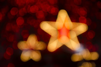 Orange Star Bokeh Light