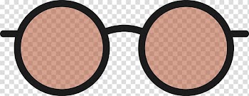 Orange sunglasses with black frames illustration, Sunglasses Euclidean Goggles, round retro sunglasses transparent background PNG clipart