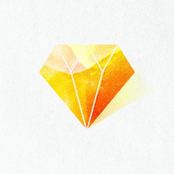Orange textured paper diamond design element | Free  illustration - 2343618