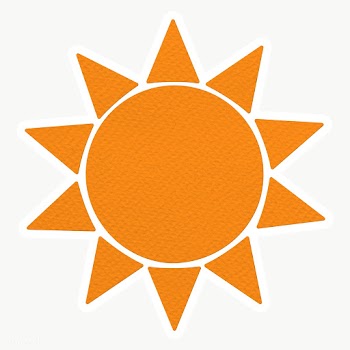 Orange textured paper sun sticker design element | Free  transparent png - 2347432