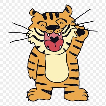 Orange tiger png, animal doodle | Free PNG Sticker - rawpixel