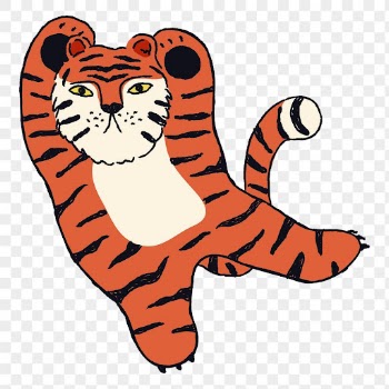 Orange tiger png, animal doodle | Free PNG Sticker - rawpixel