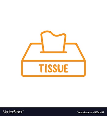 orange tissue line icon