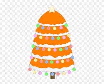 Orange Tree Clip Art At Clker - Christmas Tree Oval Ornament