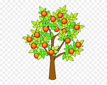 Orange Tree Clipart - Draw A Fruit Tree
