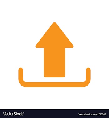 orange upload icon