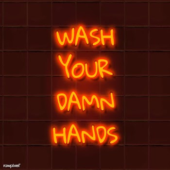 Orange wash your hands neon sign | Free  illustration - 2312370