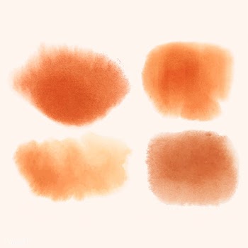 Orange watercolor banner vector set | Free stock vector - 530640