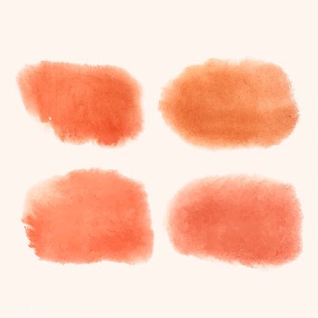Orange watercolor banner vector set | Free stock vector - 530648