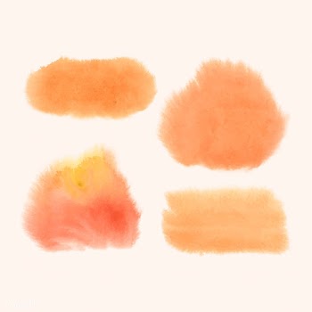 Orange watercolor banner vector set | Free stock vector - 530704