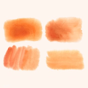 Orange watercolor banner vector set | Free stock vector - 530770