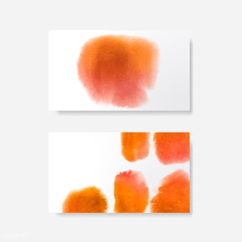 Orange watercolor style banner vector | Free stock vector - 530679