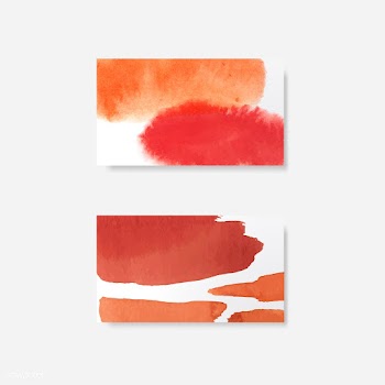 Orange watercolor style banner vector | Free stock vector - 530691