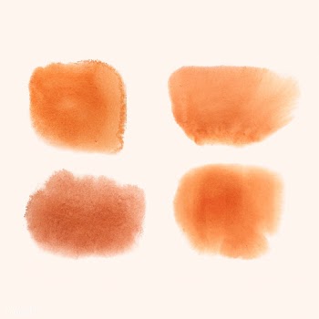 Orange watercolor style banner vector set | Free stock vector - 530732