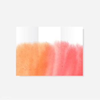 Orange watercolor style card vector | Free stock vector - 530682