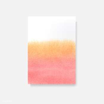 Orange watercolor style card vector | Free stock vector - 530726