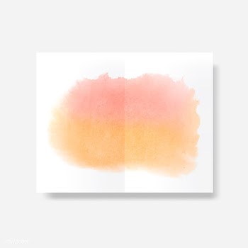 Orange watercolor style card vector | Free stock vector - 530792