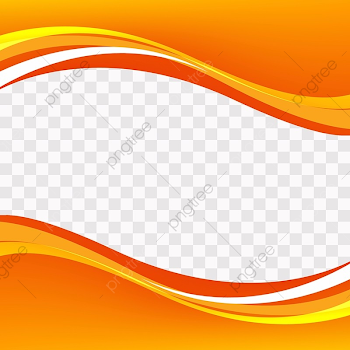 Orange Wavy Shapes On Transparent Background Curved Lines, Orange ...