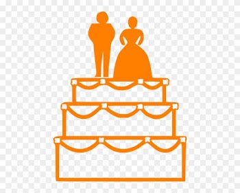 Orange Wedding Cake Clip Art