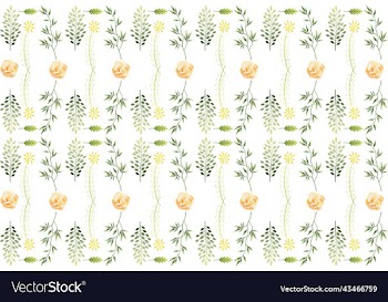 orange yellow and green flowers and leaves pattern