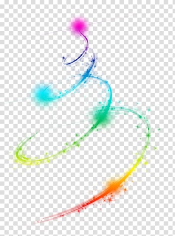 Orange, yellow, and purple spiral illustration, Rendering, Ribbon material transparent background PNG clipart