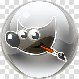 Orb Icon, ORB_GIMP_, round gray animal art transparent background PNG clipart
