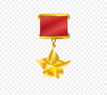 Order of the Patriotic War Medal Clip art - Medal golden five-pointed star shape 
