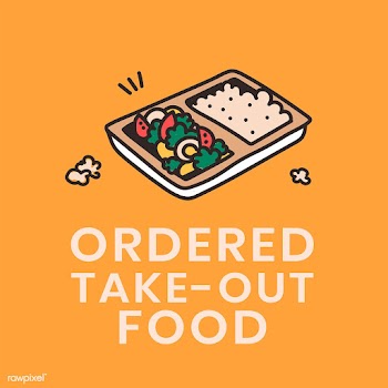 Ordered take-out food, self quarantine activity design element | Free  vector - 2315231