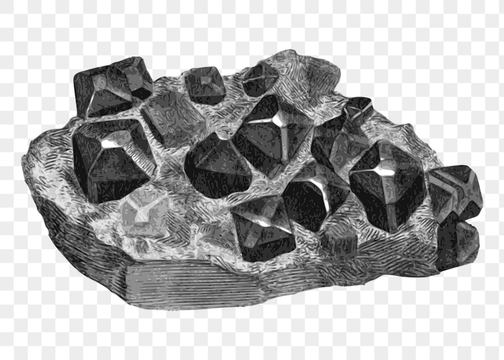 Ore mineral png sticker, vintage | Free PNG - rawpixel