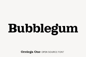 Orelega One open source font | Free Font Add-on - rawpixel