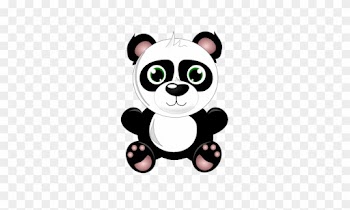 Org-vector Illustration Of A Cute Baby Panda - Baby Panda Queen Duvet