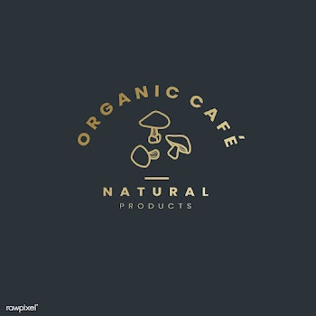 Organic cafe logo design vector | Free stock vector - 523437