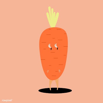 Organic carrot cartoon character vector | Free stock vector - 538716