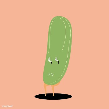 Organic cucumber cartoon character vector | Free stock vector - 538747