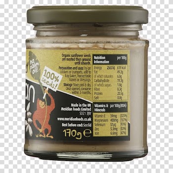 Organic food Almond butter Spread, roasted seeds and nuts name card transparent background PNG clipart