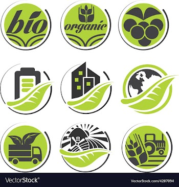  					Organic icon set vector image														