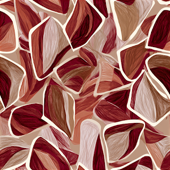 Organic Leaf and Petal Pattern in Warm Tones