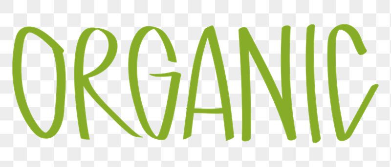 Organic png word sticker typography, | Free PNG - rawpixel